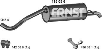 ERNST 115056 - End Silencer autospares.lv