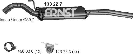 ERNST 133227 - End Silencer autospares.lv