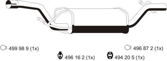 ERNST 313070 - Middle Silencer autospares.lv