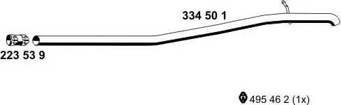 ERNST 334501 - Exhaust Pipe autospares.lv