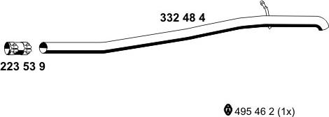 ERNST 332484 - Exhaust Pipe autospares.lv