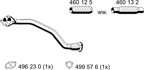 ERNST 243469 - Exhaust Pipe autospares.lv