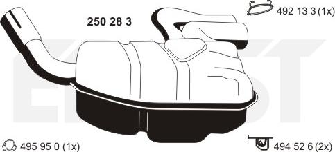 ERNST 250283 - End Silencer autospares.lv