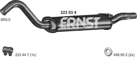 ERNST 223034 - End Silencer autospares.lv