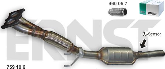 ERNST 759106 - Catalytic Converter autospares.lv