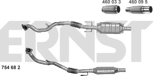 ERNST 754682 - Catalytic Converter autospares.lv