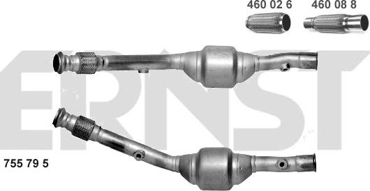 ERNST 755795 - Catalytic Converter autospares.lv