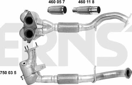 ERNST 750035 - Catalytic Converter autospares.lv