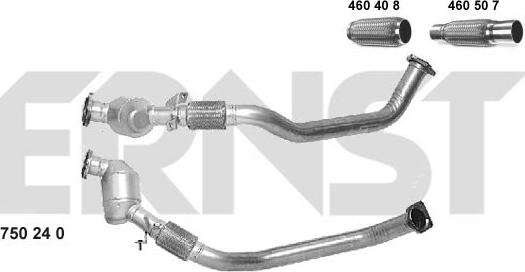 ERNST 750240 - Catalytic Converter autospares.lv