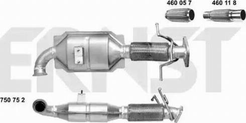 ERNST 750752 - Catalytic Converter autospares.lv