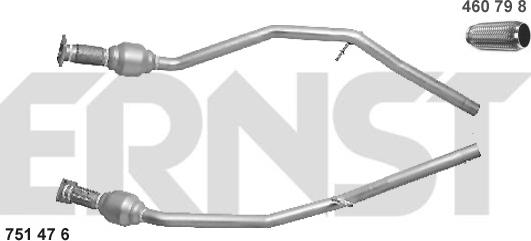 ERNST 751476 - Catalytic Converter autospares.lv