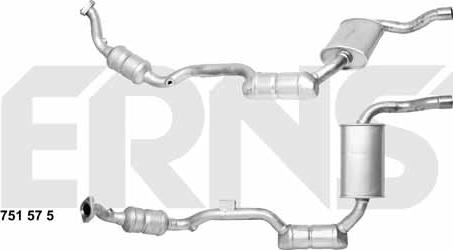 ERNST 751575 - Catalytic Converter autospares.lv