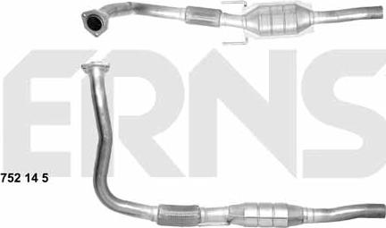 ERNST 752145 - Catalytic Converter autospares.lv