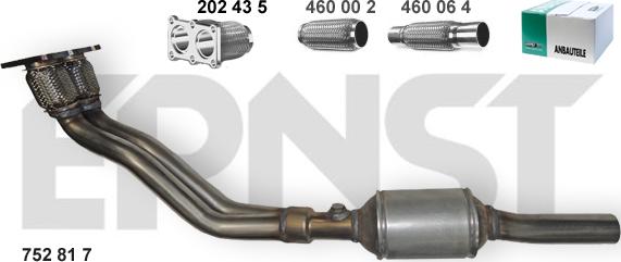 ERNST 752817 - Catalytic Converter autospares.lv