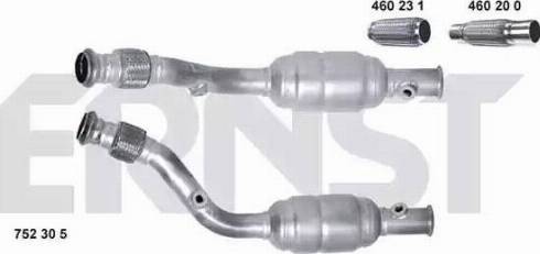 ERNST 752305 - Catalytic Converter autospares.lv