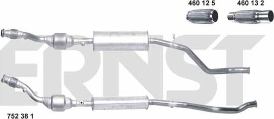 ERNST 752381 - Catalytic Converter autospares.lv