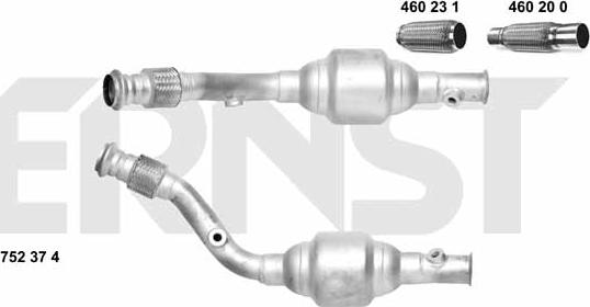 ERNST 752374 - Catalytic Converter autospares.lv