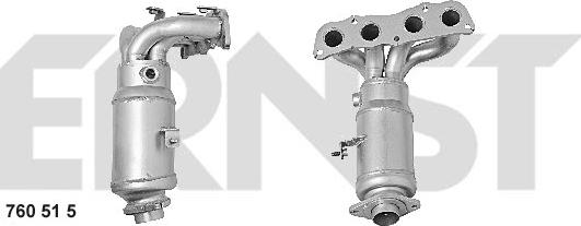 ERNST 760515 - Catalytic Converter autospares.lv