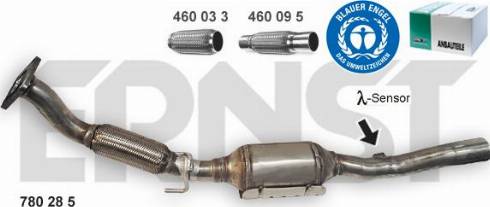 ERNST 780285 - Catalytic Converter autospares.lv