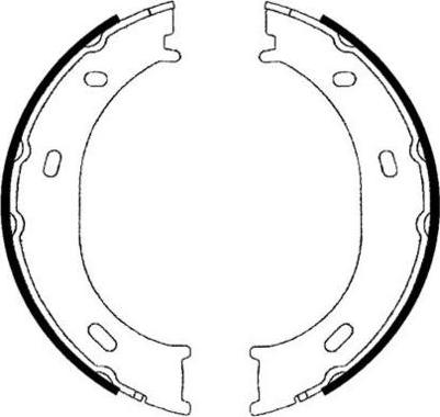 E.T.F. 09-0574 - Brake Shoe Set, parking brake autospares.lv