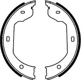 E.T.F. 09-0606 - Brake Shoe Set, parking brake autospares.lv