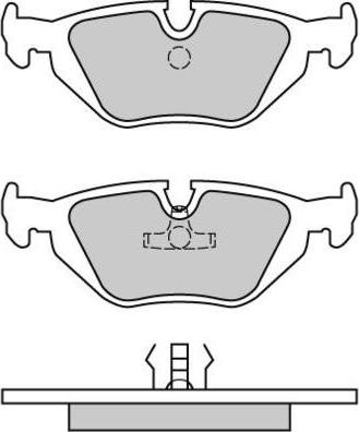 E.T.F. 12-0498 - Brake Pad Set, disc brake autospares.lv