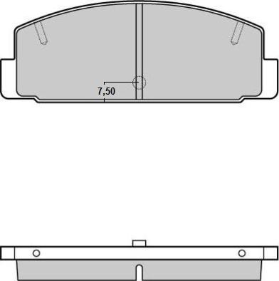 E.T.F. 12-0448 - Brake Pad Set, disc brake autospares.lv