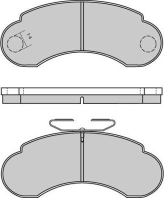 E.T.F. 12-0566 - Brake Pad Set, disc brake autospares.lv