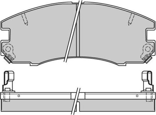 E.T.F. 12-0654 - Brake Pad Set, disc brake autospares.lv