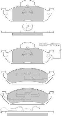 E.T.F. 12-0897 - Brake Pad Set, disc brake autospares.lv