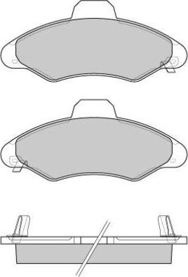 E.T.F. 12-0827 - Brake Pad Set, disc brake autospares.lv