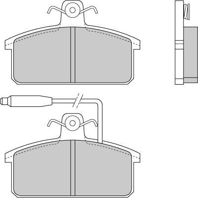 E.T.F. 12-0265-1 - Brake Pad Set, disc brake autospares.lv