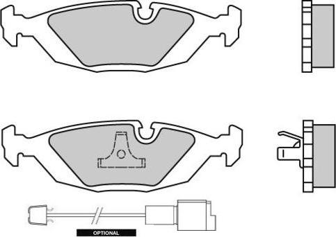 E.T.F. 12-0236 - Brake Pad Set, disc brake autospares.lv