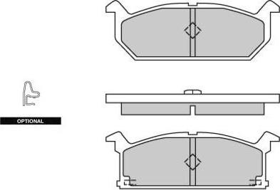 E.T.F. 12-0279 - Brake Pad Set, disc brake autospares.lv