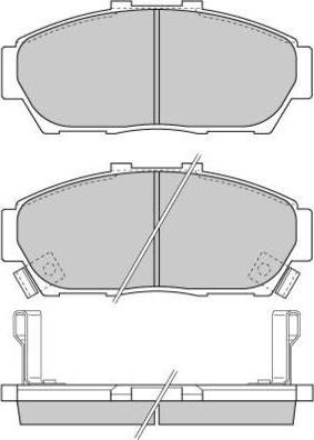 BOSCH BE617 - Brake Pad Set, disc brake autospares.lv