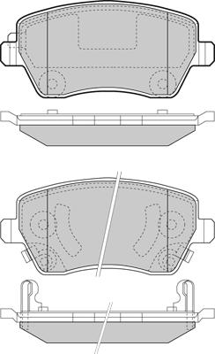 E.T.F. 12-1495 - Brake Pad Set, disc brake autospares.lv