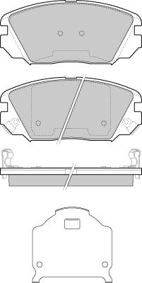 E.T.F. 12-1401 - Brake Pad Set, disc brake autospares.lv