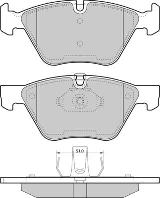 E.T.F. 12-1488 - Brake Pad Set, disc brake autospares.lv