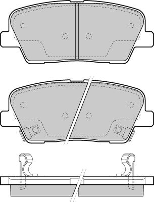 Magneti Marelli PF1007 - Brake Pad Set, disc brake autospares.lv