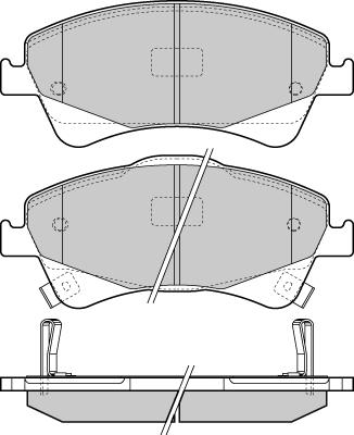 E.T.F. 12-1422 - Brake Pad Set, disc brake autospares.lv