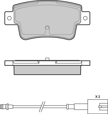 E.T.F. 12-1427 - Brake Pad Set, disc brake autospares.lv