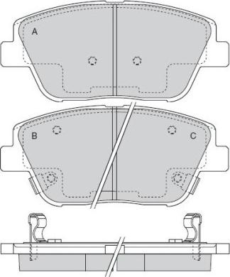 Pemebla JAPPA-K28AF - Brake Pad Set, disc brake autospares.lv