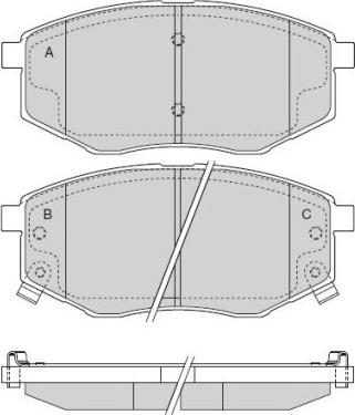 BENDIX 573454B - Brake Pad Set, disc brake autospares.lv