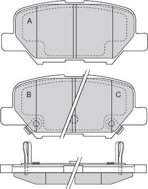 E.T.F. 12-1555 - Brake Pad Set, disc brake autospares.lv