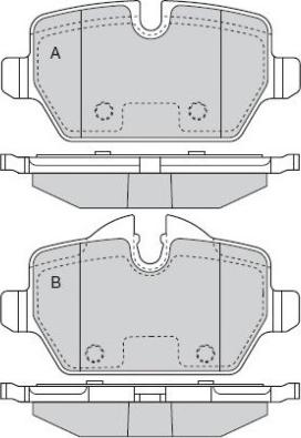 E.T.F. 12-1585 - Brake Pad Set, disc brake autospares.lv