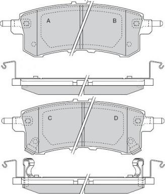 E.T.F. 12-1582 - Brake Pad Set, disc brake autospares.lv