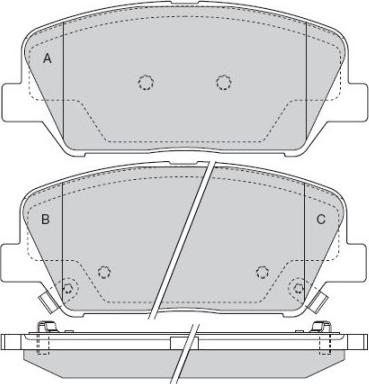 E.T.F. 12-1530 - Brake Pad Set, disc brake autospares.lv