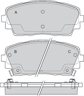 E.T.F. 12-1532 - Brake Pad Set, disc brake autospares.lv