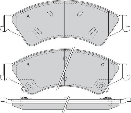 Triscan 1100-152402 - Brake Pad Set, disc brake autospares.lv