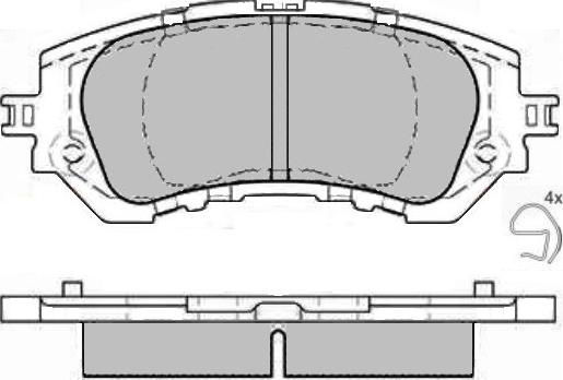 E.T.F. 12-1656 - Brake Pad Set, disc brake autospares.lv